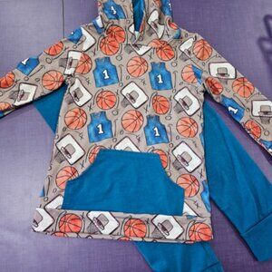 Basketball Blues Hooded Jogger Set